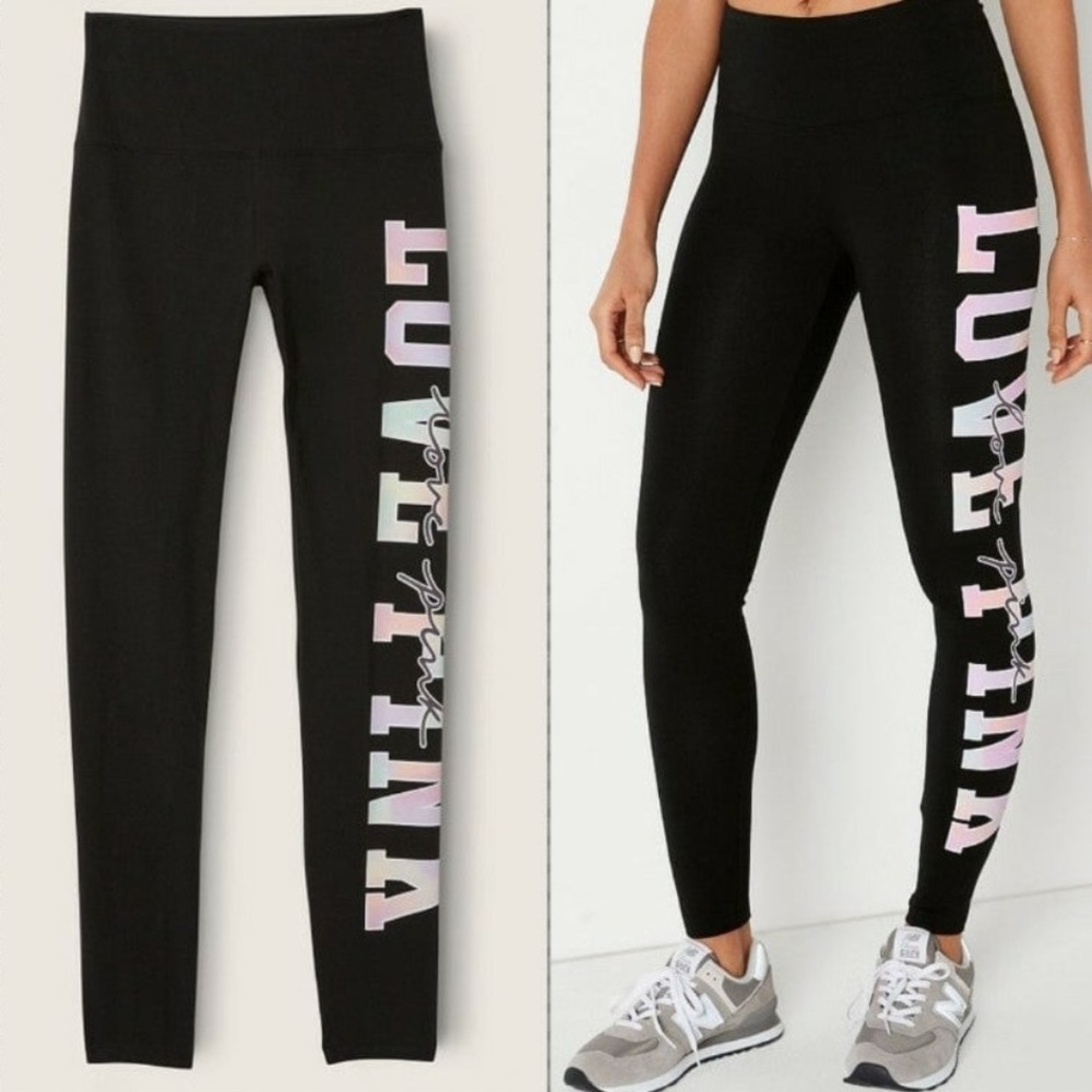 VS VICTORIAS SECRET PINK HIGH WAIST COTTON PANT TIGHT LEGGING SWEATS TIE DYE XL